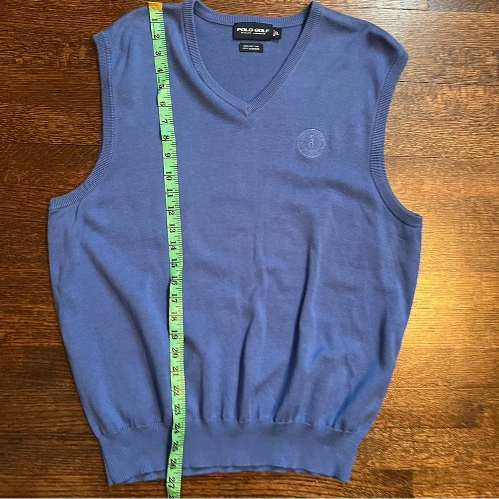Polo golf by Ralph Lauren Men's V-Neck Blue Sweater Vest